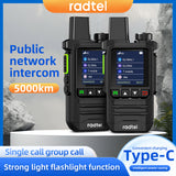 Radtel P6 Rapid Radios Unlimited Range, 5000 Miles Above Walkie Talkie Nationwide Handheld PoC for Adults Rechargeable PTT, Long Distance Walkie-talkies with Lights (2Pcs with SIM)