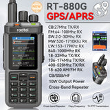 [Pre-Sale, Ship within 30 days] Radtel RT-880G GPS/APRS 10w Multi Band Ham Radio HF UHF VHF  with AM USB LSB CW CB LW MW SW SSB , 1024 Channels, Cross Band Repeater