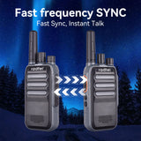 Radtel RT-A1 FRS Analog & Digital Two Way Radio with AI Noise Reduction Dual Noise Cancelling Walkie Talkie Voice Recording & Playback Long-Lasting Battery for Construction Site Bar Airport