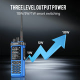 (Pre-order) Radtel RT-950 PRO Blue (27Mhz TX/RX) 10W Walkie Talkie AM/FM/USB/LSB/CW Receive GPS/APRS Wireless Bluetooth Phone Programming NOAA Two Way Radio