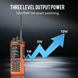 (Pre-order) Radtel RT-950 PRO Orange (27Mhz TX/RX) 10W Walkie Talkie AM/FM/USB/LSB/CW Receive GPS/APRS Wireless Bluetooth Phone Programming NOAA Two Way Radio（副本）