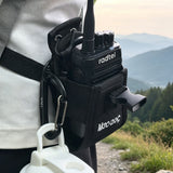 Walkie‑talkie carabiner clip mount