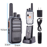 Radtel RT-A1 FRS Analog & Digital Two Way Radio with AI Noise Reduction Dual Noise Cancelling Walkie Talkie Voice Recording & Playback Long-Lasting Battery for Construction Site Bar Airport