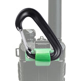 Walkie‑talkie carabiner clip mount