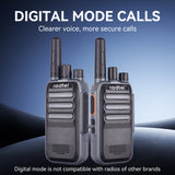 Radtel RT-A1 FRS Analog & Digital Two Way Radio with AI Noise Reduction Dual Noise Cancelling Walkie Talkie Voice Recording & Playback Long-Lasting Battery for Construction Site Bar Airport