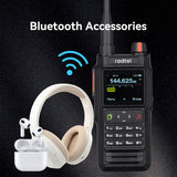 Radtel RT-660 IP67 GPS Bluetooth Dual Band VHF/UHF Two-Way Radio APRS  SATCOM KISS TNC Text Messaging, Aviation Band Scanner, NOAA Weather Alerts, USB-C Rechargeable Battery