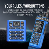 (Pre-order) Radtel RT-950 PRO Blue (27Mhz TX/RX) 10W Walkie Talkie AM/FM/USB/LSB/CW Receive GPS/APRS Wireless Bluetooth Phone Programming NOAA Two Way Radio