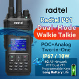 Radtel P81 POC+UHF 400-470Mhz Dual Mode Walkie Talkie