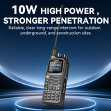 Radtel RT-S10 Dual Band 10W Handheld 2 Way Radio with Air Band Receive Automatic Satellite Tracking Build In Bluetooth NOISE REDUCTION