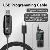 USB Programming cable for Radtel RT-880 RT-6D Radios with USB-A To USB-C Data Cable