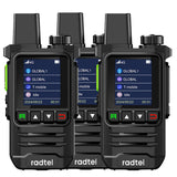 Radtel P6 Rapid Radios Unlimited Range, 5000 Miles Above Walkie Talkie Nationwide Handheld PoC for Adults Rechargeable PTT, Long Distance Walkie-talkies with Lights(3 Pack)