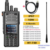 Radtel RT-730 IP67 Waterproof 10w Air Band Walkie Talkie Full Band Amateur Ham 199CH  HT USB-C Battery NOAA FM AM UHF VHF Satcom