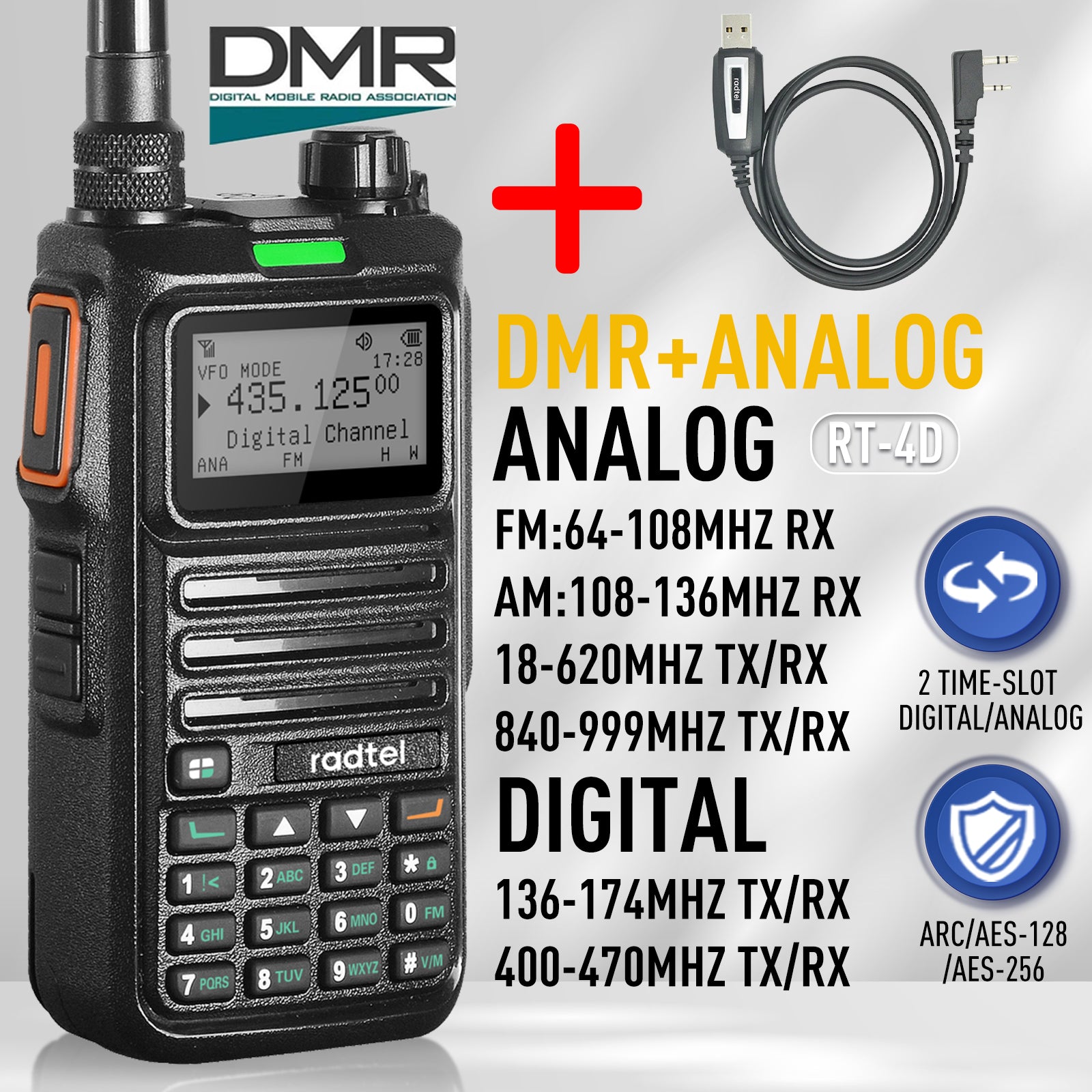 Retevis-walkie-talkie Digital Rt40 Dmr Sin Licencia | Cuotas sin interés Retevis-walkie-talkie Digital Rt40 Dmr Sin Licencia | Cuotas sin interés