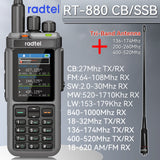 Radtel RT-880 10w Multi Band Ham Radio HF UHF VHF  with AM USB LSB CW CB LW MW SW SSB , 1024 Channels, Cross Band Repeaper
