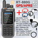 [Pre-Sale, Ship within 30 days] Radtel RT-880G GPS/APRS 10w Multi Band Ham Radio HF UHF VHF  with AM USB LSB CW CB LW MW SW SSB , 1024 Channels, Cross Band Repeater