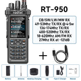 Radtel RT-950 Ham Radio 27Mhz RX 10W Walkie Talkie Long Range AM/FM/CB Receive GPS/APRS Wireless Bluetooth Phone Programming NOAA Two Way Radio
