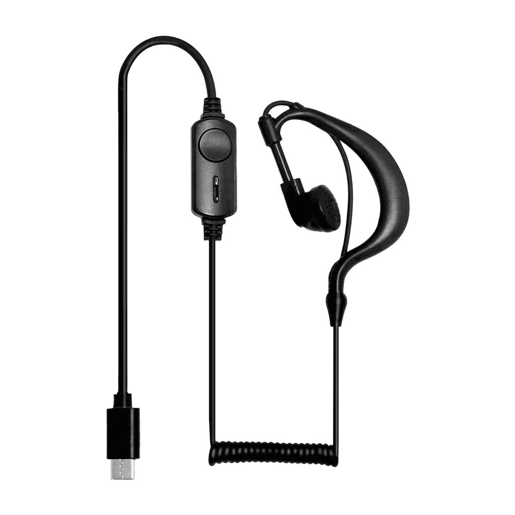 2 Pin Walkie Talkie Headset Earphone K-Plug Wired Two Way Ham Radio E ...