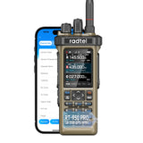 Radtel RT-950 PRO Brown Version (27Mhz TX/RX) 10W Walkie Talkie AM/FM/USB/LSB/CW Receive GPS/APRS Wireless Bluetooth Phone Programming NOAA Two Way Radio