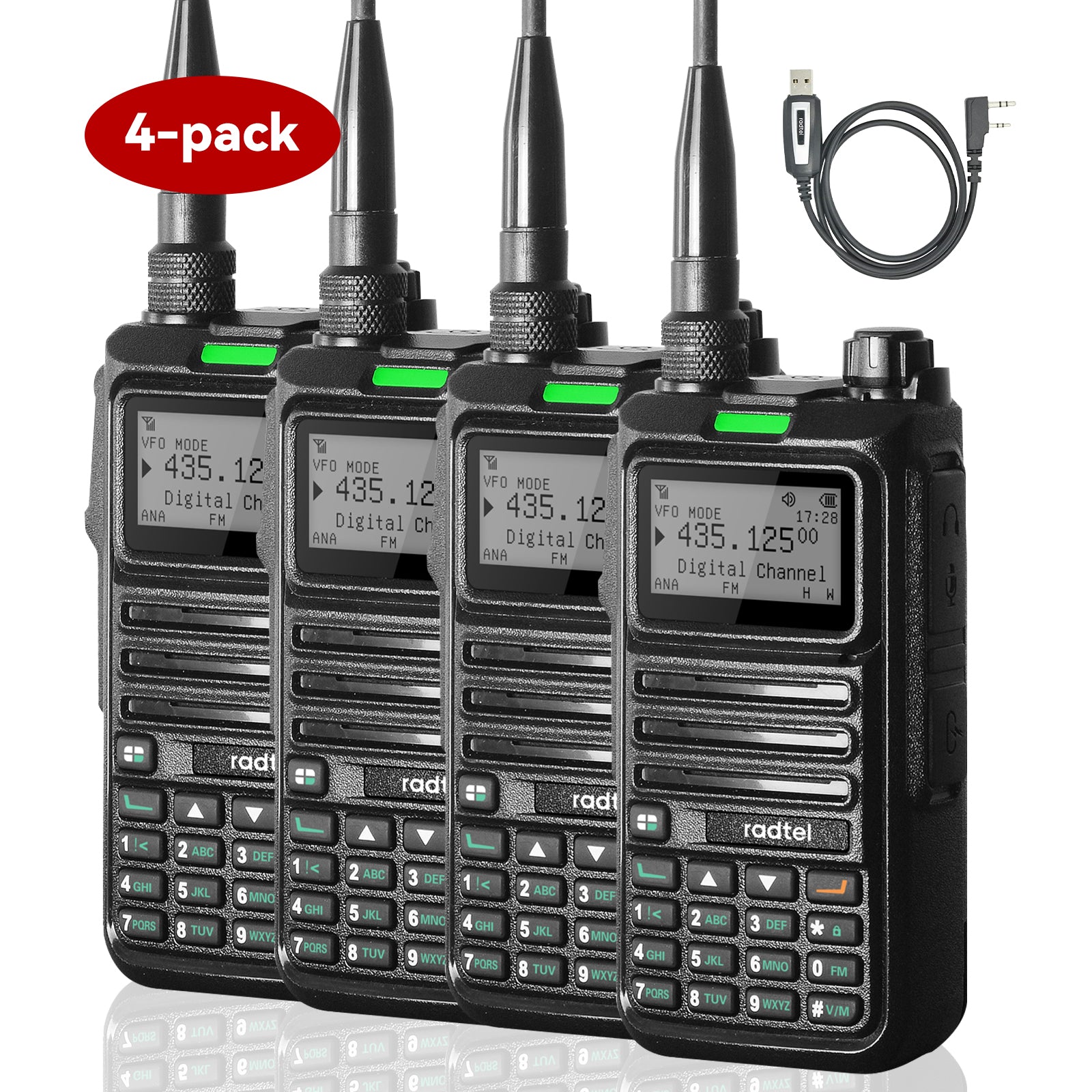 Radtel RT-4D Digital DMR Walkie Talkie Dual Mode Analog Two Way