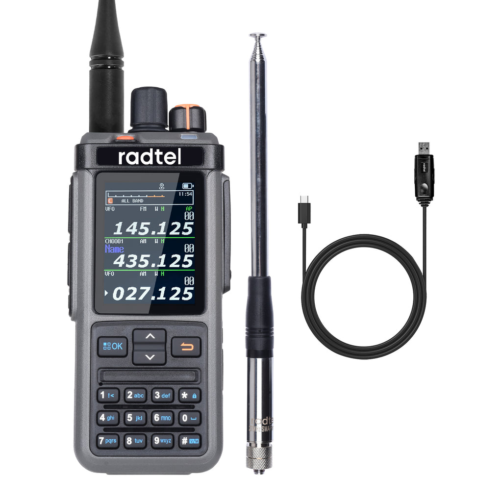 Radtel RT-1000Pro 27-30Mhz TX/RX (AM & FM Mod) + 108-136Mhz TX/RX (AM ...