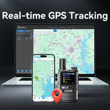 Radtel P8 GPS Rapid POC Radios Unlimited Range, 5000 Miles Above Walkie Talkie Nationwide Handheld PoC for Adults Rechargeable PTT, Long Distance Walkie-talkies 2-pack