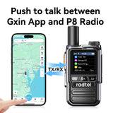 Radtel P8 GPS Rapid POC Radios Unlimited Range, 5000 Miles Above Walkie Talkie Nationwide Handheld PoC for Adults Rechargeable PTT, Long Distance Walkie-talkies 2-pack