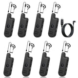 Radtel RT13 Super Mini Walkie Talkie PALM Radio Big PTT Button UHF 400-470Mhz for Restaurants, hair salons, shopping malls（8 Pack)