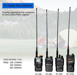 Radtel Tri-Band Flex Antenna RHD-771S 144//220/430Mhz 35cm/13.7inch SMA Female Foldable Soft Antenna Compatible with Baofeng/Kenwood/Radtel RT-490 RT-470X RT-890 RT-495 RT-630 RT-900 RT-860 RT-4D Radios