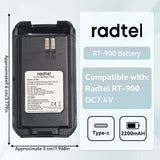 Radtel RT-900 RT-900 BT Battery
