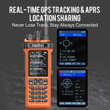 (Pre-order) Radtel RT-950 PRO Orange (27Mhz TX/RX) 10W Walkie Talkie AM/FM/USB/LSB/CW Receive GPS/APRS Wireless Bluetooth Phone Programming NOAA Two Way Radio（副本）