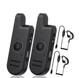 Radtel RT13 Super Mini Walkie Talkie PALM Radio Bing PTT Button UHF 400-470Mhz for Restaurants, hair salons, shopping malls（2 Pack）