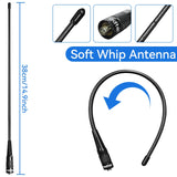 Radtel Air Band Antenna, Aviation Band Flex Whip Antenna 108-136Mhz for Radtel Rt-490 Rt-470X Rt-730 Rt-880 Rt-880g  RT-900 RT-4D RT-860 Quansheng UV K5 (8) K6 Baofeng UV 5RH 21 PRO V2 UV-98