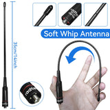 Radtel RHD-771S Tri-Band Antenna  144//220/430Mhz 35cm/13.7inch SMA Female Soft Antenna Compatible with RT-860 RT-860G&nbsp; RT-470X RT-890 RT-880 RT-880G RT-900 RT-860 RT-4D
