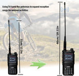 Radtel Tri-Band Flex Antenna RHD-771S 144//220/430Mhz 35cm/13.7inch SMA Female Foldable Soft Antenna Compatible with Baofeng/Kenwood/Radtel RT-490 RT-470X RT-890 RT-495 RT-630 RT-900 RT-860 RT-4D Radios