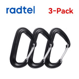 Walkie‑talkie carabiner clip mount