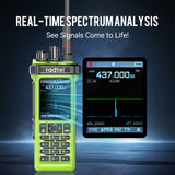 Radtel RT-950 PRO Green (27Mhz TX/RX) 10W Walkie Talkie AM/FM/USB/LSB/CW Receive GPS/APRS Wireless Bluetooth Phone Programming NOAA Two Way Radio