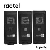 3 Pack Radtel RT-950 RT-950 PRO  Rechargeable 2600mAh Li-ion Battery