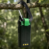 Walkie‑talkie carabiner clip mount