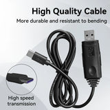 USB Programming cable for Radtel RT-880 RT-6D Radios with USB-A To USB-C Data Cable