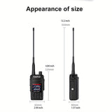 Radtel RT-495 IP67 Waterproof Radio, Air Band Walkie Talkie with 256CH,Long Range High Power UHF 8W/VHF 10W Two-Way Radio One Touch Frequency Finder,USB-C Charging,NOAA VOX 2800mAh Battery.