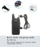 Radtel RT-10 Mini Two Way Radio Rechargeable Portable Walkie Talkie Adult, for Outdoor Camping Hiking Hunting Gift (2 Pack)