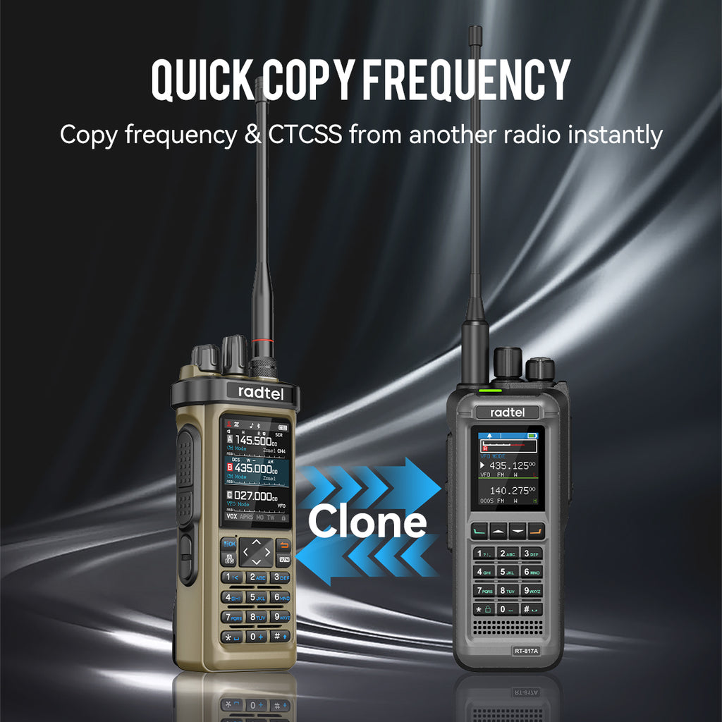 Radtel RT-950 PRO Brown Version (27Mhz TX/RX) 10W Walkie Talkie AM/FM ...