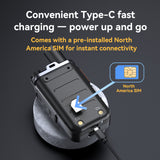 Radtel P8 Rapid POC Radios Unlimited Range, 5000 Miles Above Walkie Talkie Nationwide Handheld PoC for Adults Rechargeable PTT, Long Distance Walkie-talkies with Lights(2 Pack)