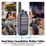 Radtel RT-A1 FRS Analog & Digital Two Way Radio with AI Noise Reduction Dual Noise Cancelling Walkie Talkie Voice Recording & Playback Long-Lasting Battery for Construction Site Bar Airport