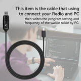 USB Programming cable for Radtel RT-880 RT-6D Radios with USB-A To USB-C Data Cable