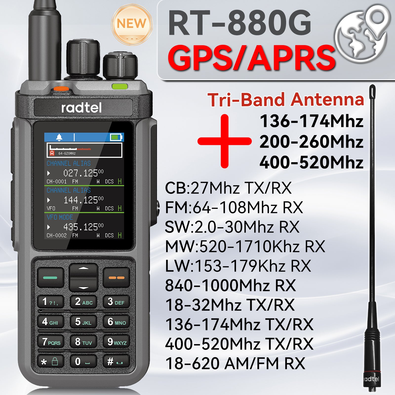 Aazon.co: Radtel RT-900 8W Ulti-Band Ha Radio Walkie Talkie, 256CH VHF/UHF Two-Way Radio - Foto 13