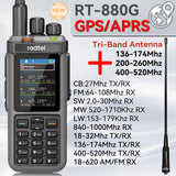 [Pre-Sale, Ship within 30 days] Radtel RT-880G GPS/APRS 10w Multi Band Ham Radio HF UHF VHF  with AM USB LSB CW CB LW MW SW SSB , 1024 Channels, Cross Band Repeater