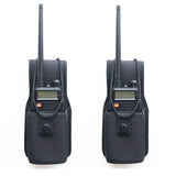 Universal Radio Case Two Way Radio Holder Pouch Walkie Talkies Nylon Holster Accessories Compatible with Motorola MT500, MT1000, MTS2000 Kenwood ICOM and Bigger Models (2 Pack)