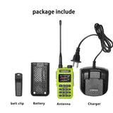 Radtel RT-890 Green Full Band Ham Two-Way Radio 999 CH Walkie Talkie AM Aviation Band Reception Color LCD HT Transceiver