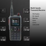 Radtel RT-580 (None GPS/None Bluetooth) Two Way Radio 199CH Air Band Walkie Talkie Tri-Standby USB-C Police Scanner Aviation Band/3800mAh Battery